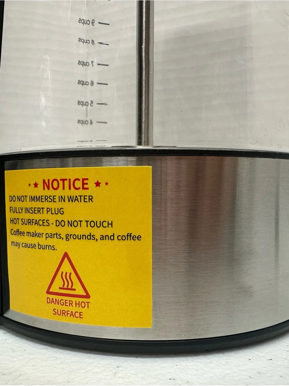 KIDISLE 10-Cup Electric Coffee Percolator Glass KEG8063-UL Stainless 1000W